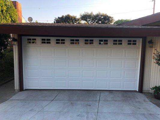 White short panel with colonial windows