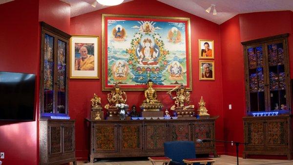 The altar in the meditation hall