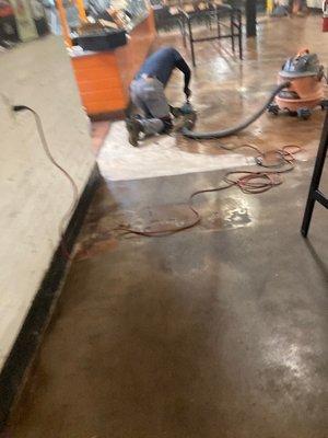 Cement Floor stain Removal