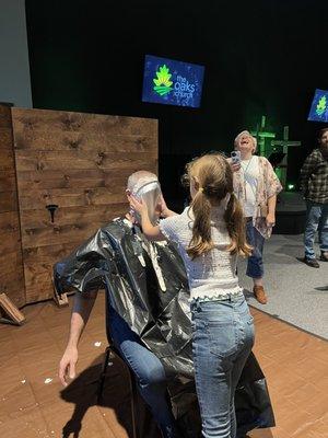 Pie in pastors face at Fall Festival