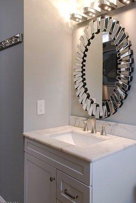 Another complete remodel of a powder room.