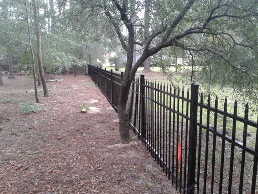 4' HIGH 3 RAIL ALUMINUM FENCE