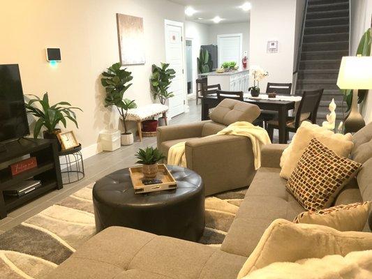 Open floor plan: Living/ dining area.