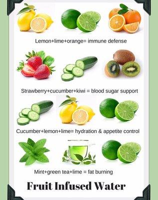 Fruit Infused Water!
 Ways to stay hydrated