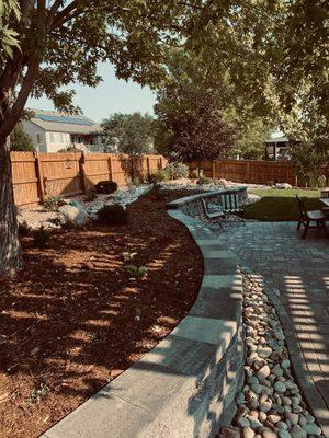 Retaining Wall and Raised Bed