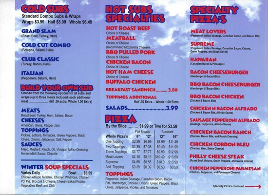 Partial Menu