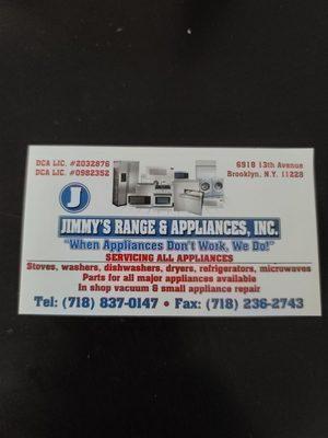 Jimmy's Range And Appliance