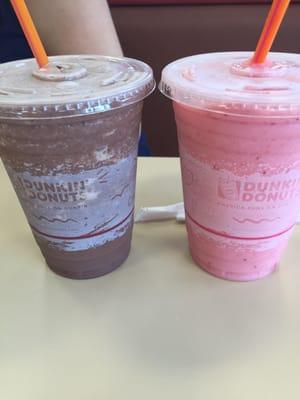 The chocolate and strawberry banana coolatta