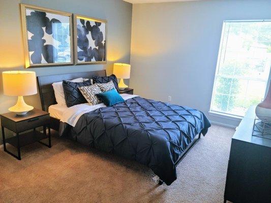 Master bedroom in 2 bedroom apartment