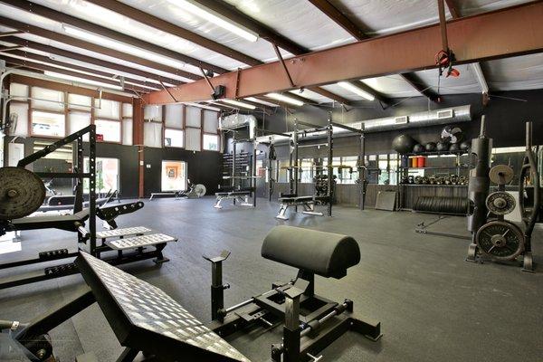 Our new and improved barbell/ powerlifting room.