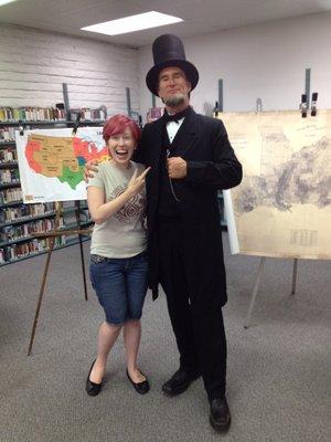 That time I got to meet Lincoln thanks to the library!