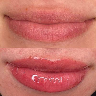 Lip blush tattoo