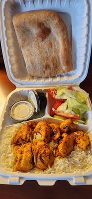 Chicken tikka platter to go