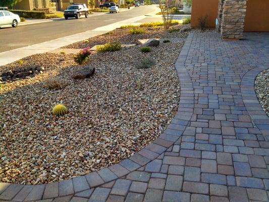 Paver Entry + Landscape