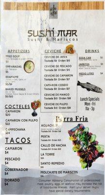 Front menu.