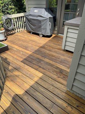 Finished stained deck