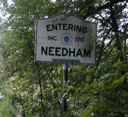 Entering Needham from Dedham.