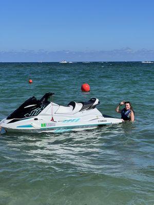 So much fun jet skiing in the ocean. Got to see a sea turtle today!