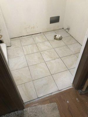 Tile installation