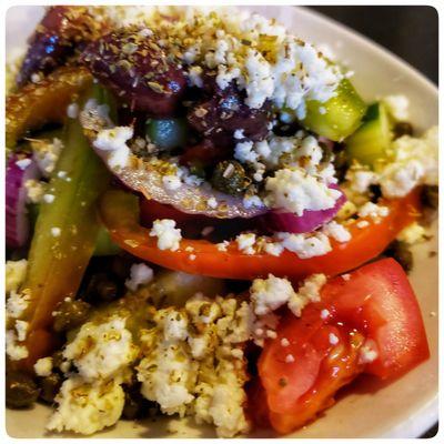 YUMMY, Greek Salad. Enough for two.