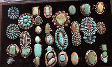 Native American turquoise vintage jewelry collection