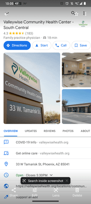 Valleywise Community Health Center - South Central Phoenix