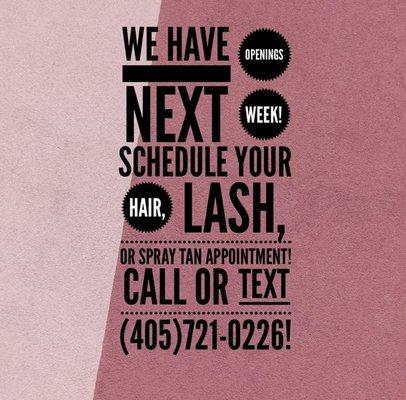 Schedule your appointment!