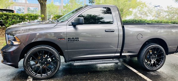 2018 single cab Dodge Ram 1500 waxed!