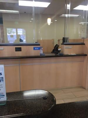 No one at the teller! LOL!