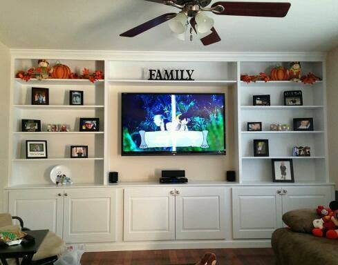 Built in entertainment center