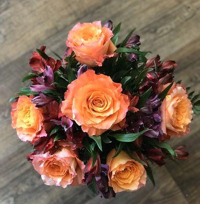 Roses and alstroemeria