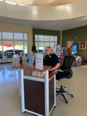 Lillian did a wonderful job checking us in ready for our small hike