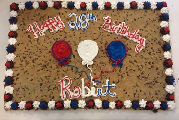 Custom birthday cookie cake