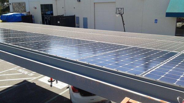 The clean panels are 17.28% more efficient then the dirty ones on the top row. More power, more money,www.nanopowerinternational.com