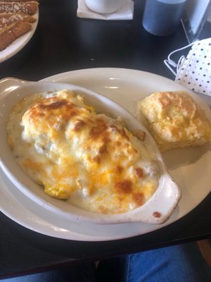 Skillet which was great! And the biscuits are amazing.