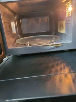 The inside of the microwave was burnt