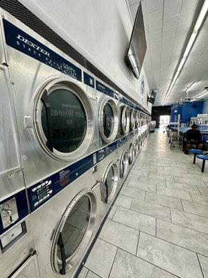 First look at all of our newly installed double stack Dexter 30lb Dryers at our Laundry Wheel 2 Location in Downtown Phoenix! We've added 24