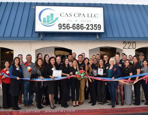 CAS CPA LLC ribbon cutting in November 15, 2018