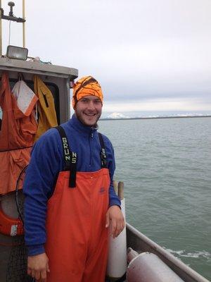 Kaleb fishing in Bristol Bay Alaska. Responsible Fishing Management.