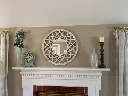 Fireplace mantle decor