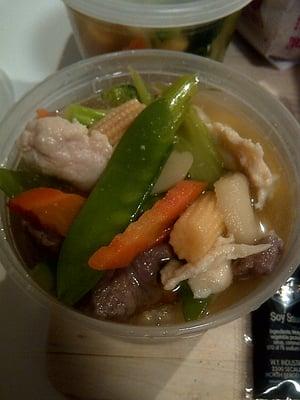 House Special Soup- frest vegs with chicken and beef