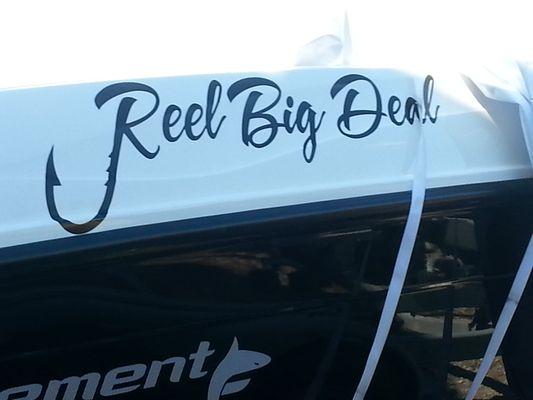 Boat lettering.