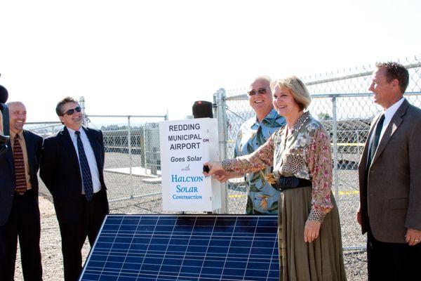 Redding municipal Airport  officially flipping the switch.