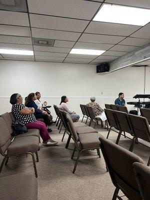 The ladies listening to the teachings