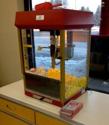 Free, fresh popcorn at Rathdrum Trading Post Hardware!