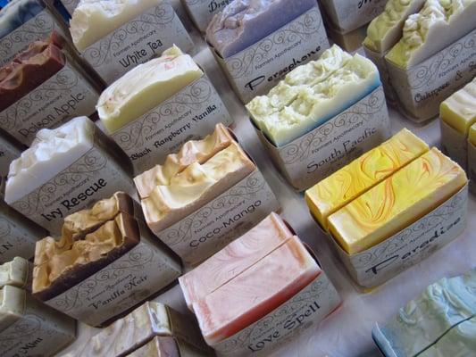 Many varieties of soap to choose from!