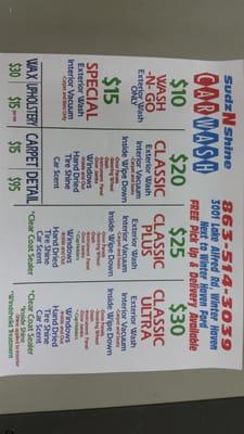 Price list