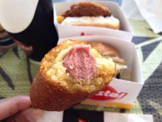 Corndog inside