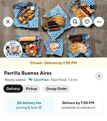 Argentine fast-food for pick up and delivery.