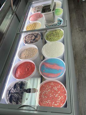 Preview of all of our ice creams, all made in house!